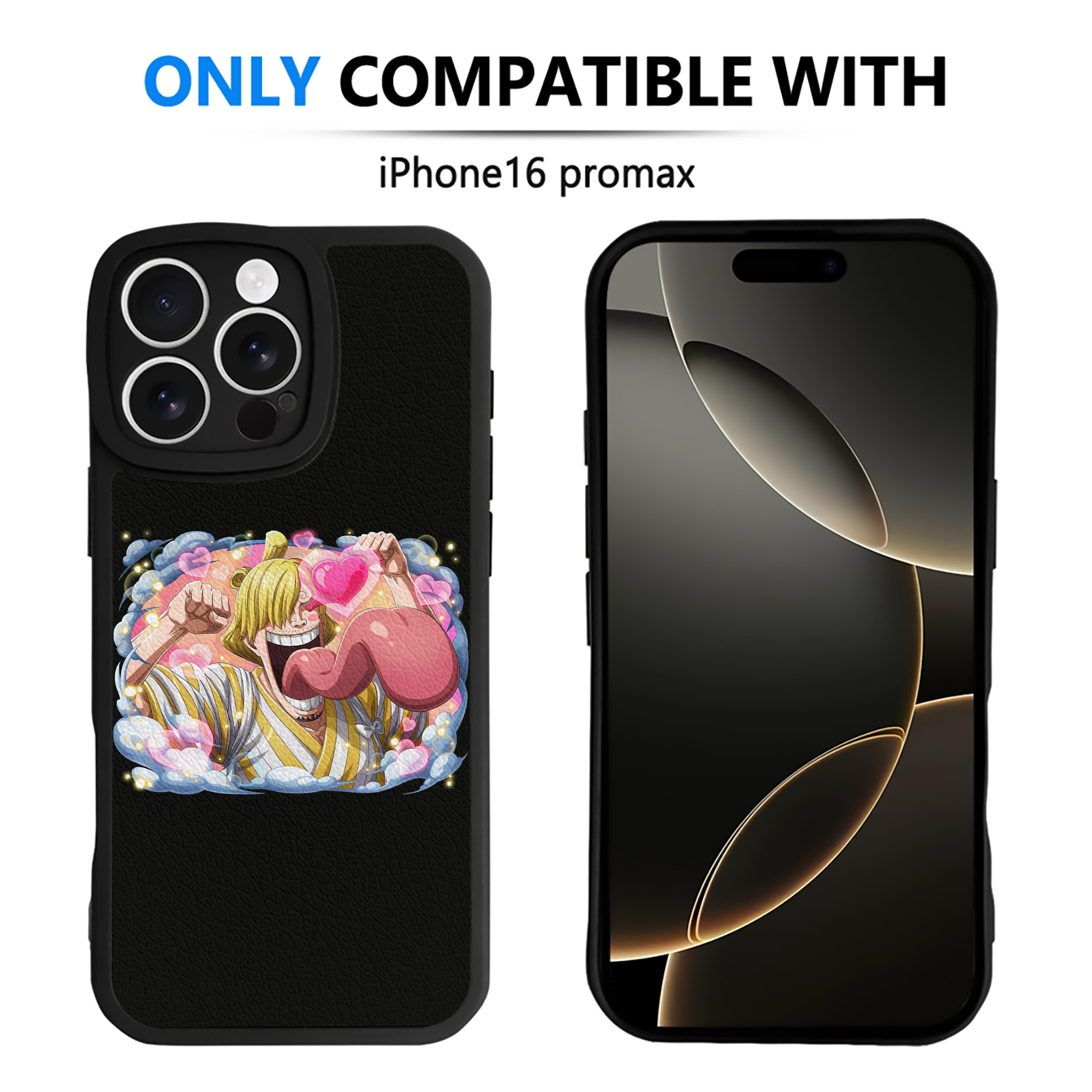 （画像用） ワンピース サンジ ONE PIECE Sanji 【iPhone 16シリーズ対応】シリコンスマホケース（レザー調） 材質：シリコン